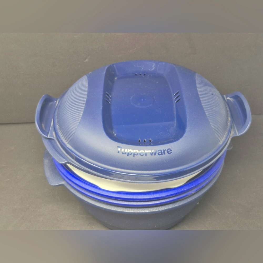 Tupperware Cobalt Blue Smart Multi Cooker Microwave Steamer